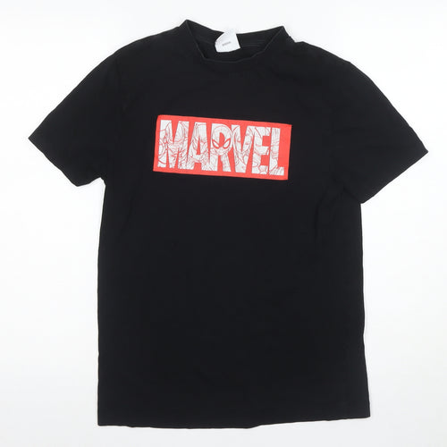 Marvel Boys Black Superhero Logo T-Shirt