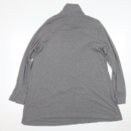 Pure Collection Women's Grey Cowl Neck Top Size 18