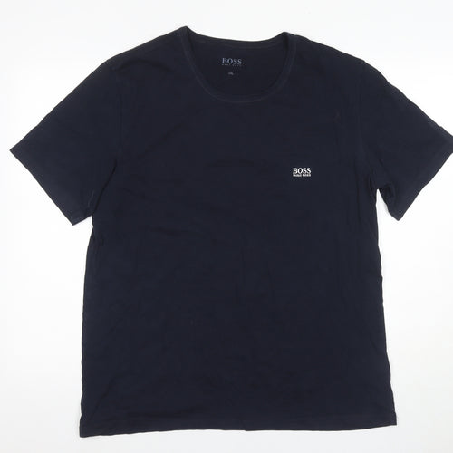 Hugo Boss Men's 2XL Blue Logo T-Shirt