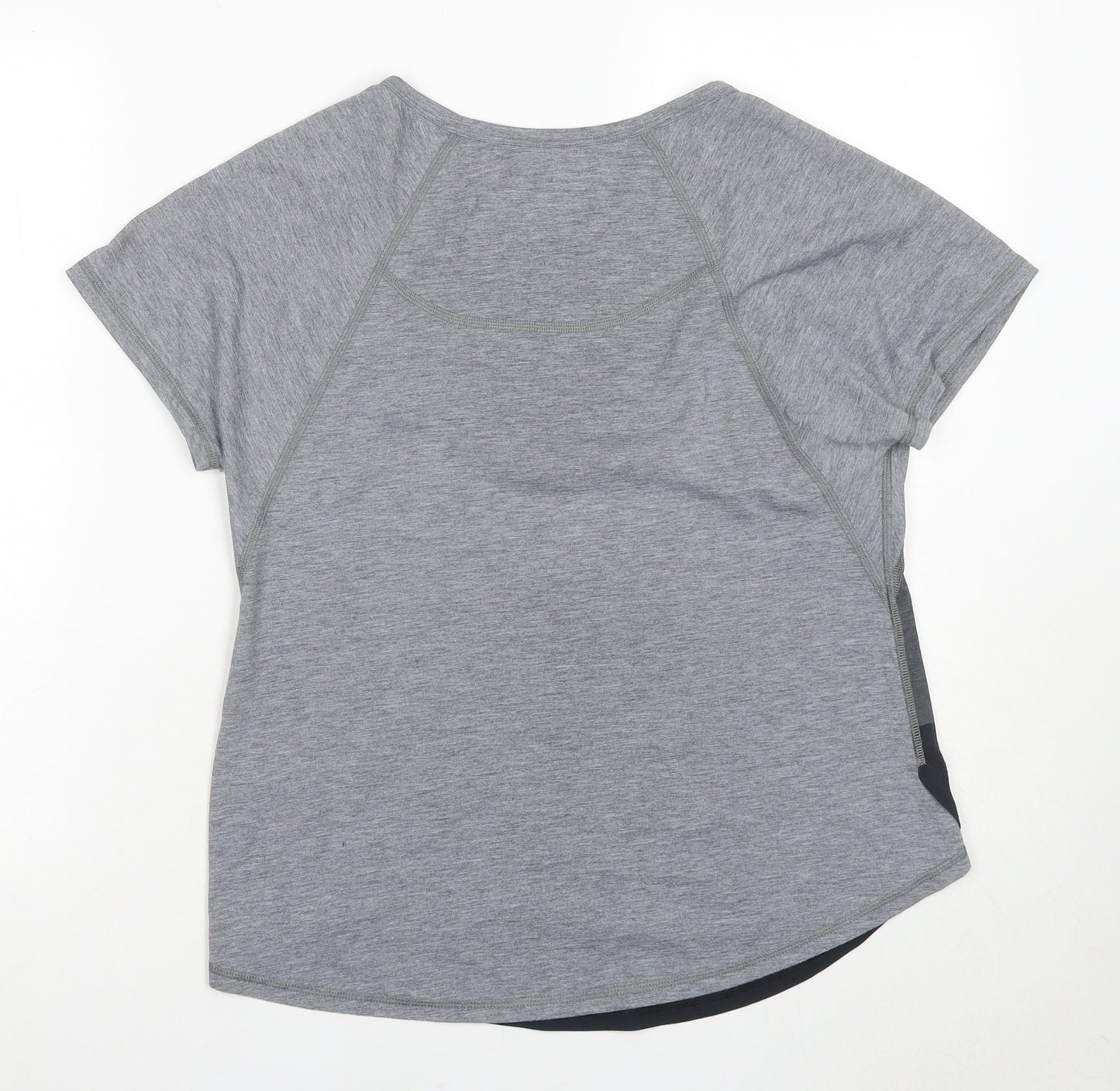 Women's Grey Basic T-Shirt M Activewear Raglan Sleeve