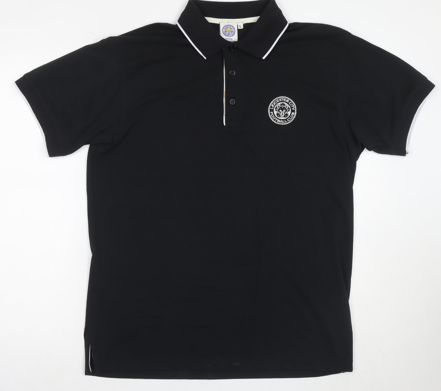 Leicester City Men's Black Polo L Short Sleeve Sports