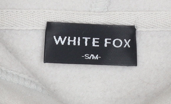 White Fox Unisex Beige Logo Hoodie - Size S