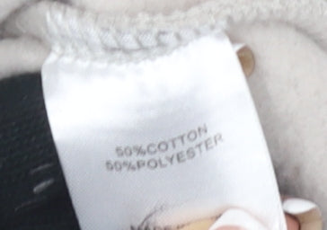 White Fox Unisex Beige Logo Hoodie - Size S