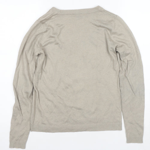 Oasis by Oliver Bonas Women's Beige Bird Pullover Size S