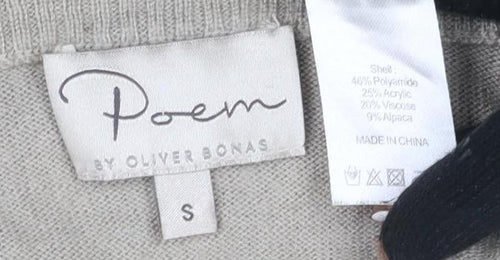Oasis by Oliver Bonas Women's Beige Bird Pullover Size S