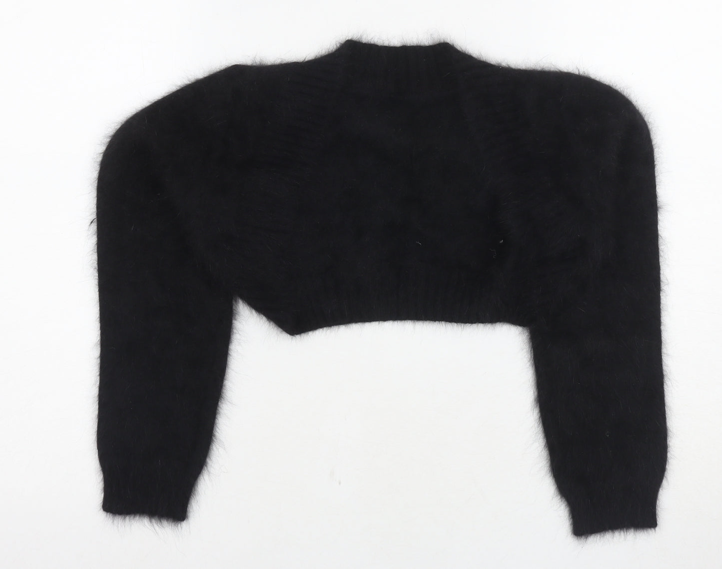 Marks and Spencer Black Angora Pullover Jumper Size 12