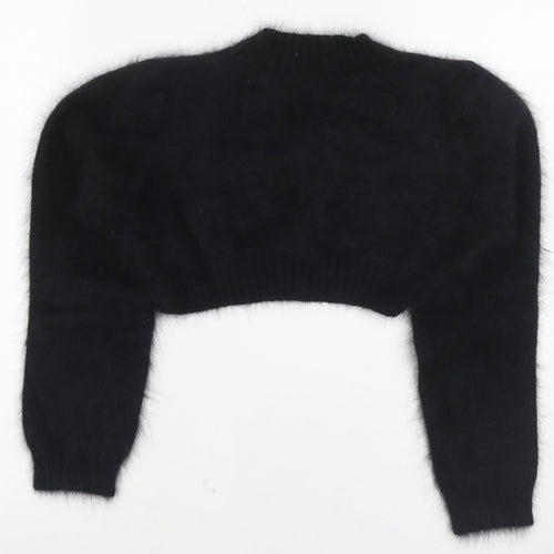 Marks and Spencer Black Angora Pullover Jumper Size 12