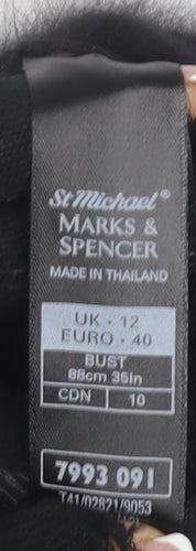 Marks and Spencer Black Angora Pullover Jumper Size 12