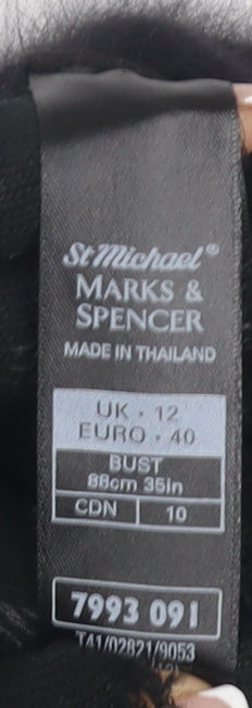 Marks and Spencer Black Angora Pullover Jumper Size 12