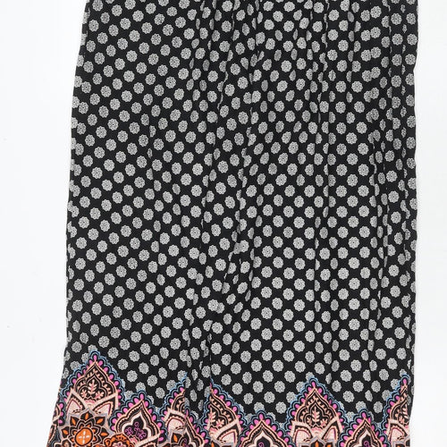Khushi Women's Floral Black Trousers M