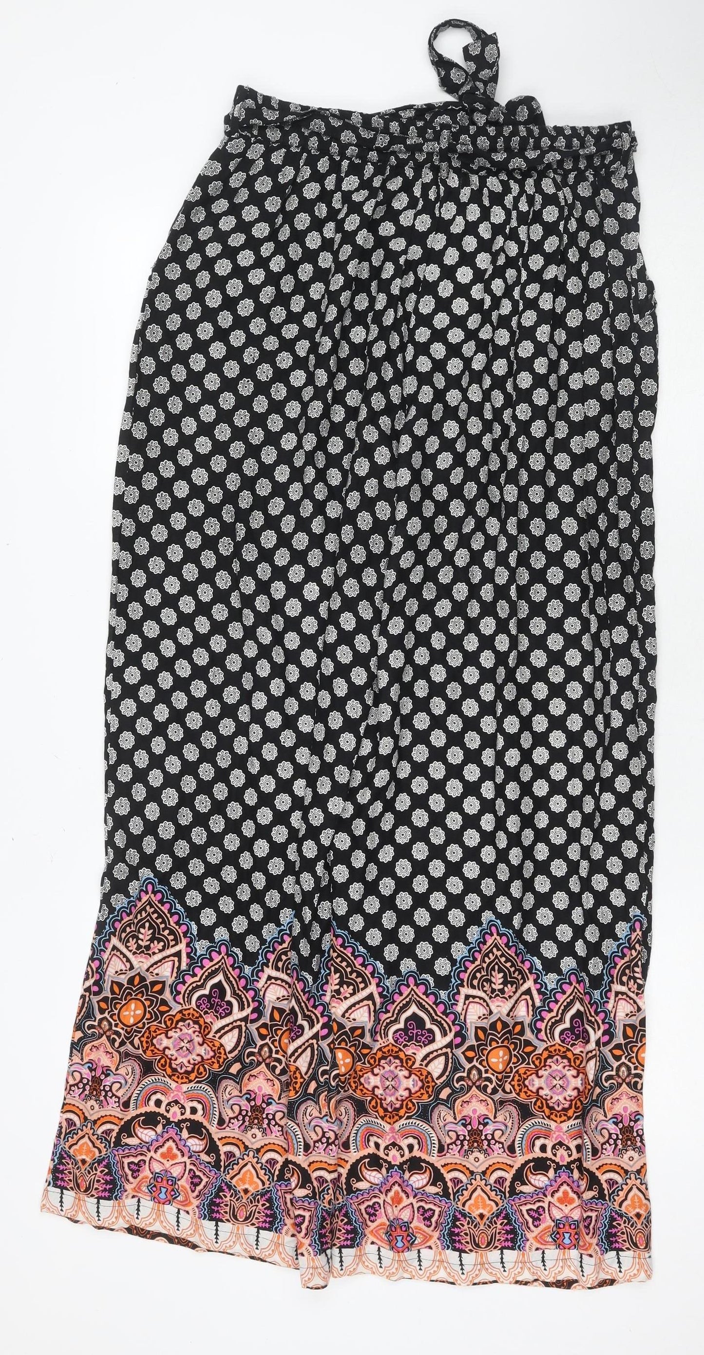 Khushi Women's Floral Black Trousers M