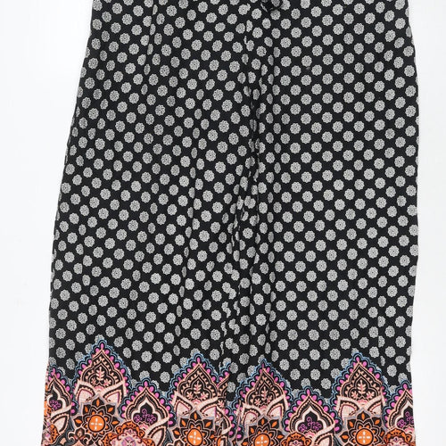 Khushi Women's Floral Black Trousers M