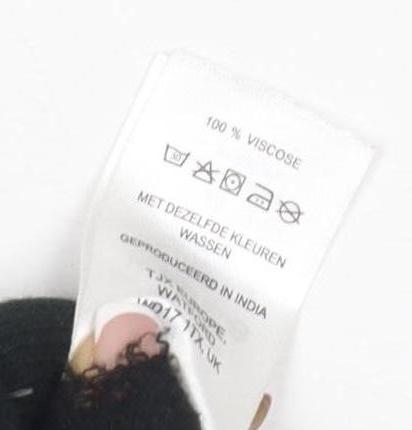 Khushi Women's Floral Black Trousers M