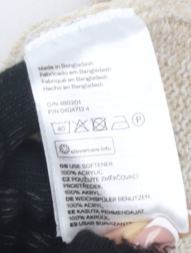 H&M Women Beige Pullover Jumper XS