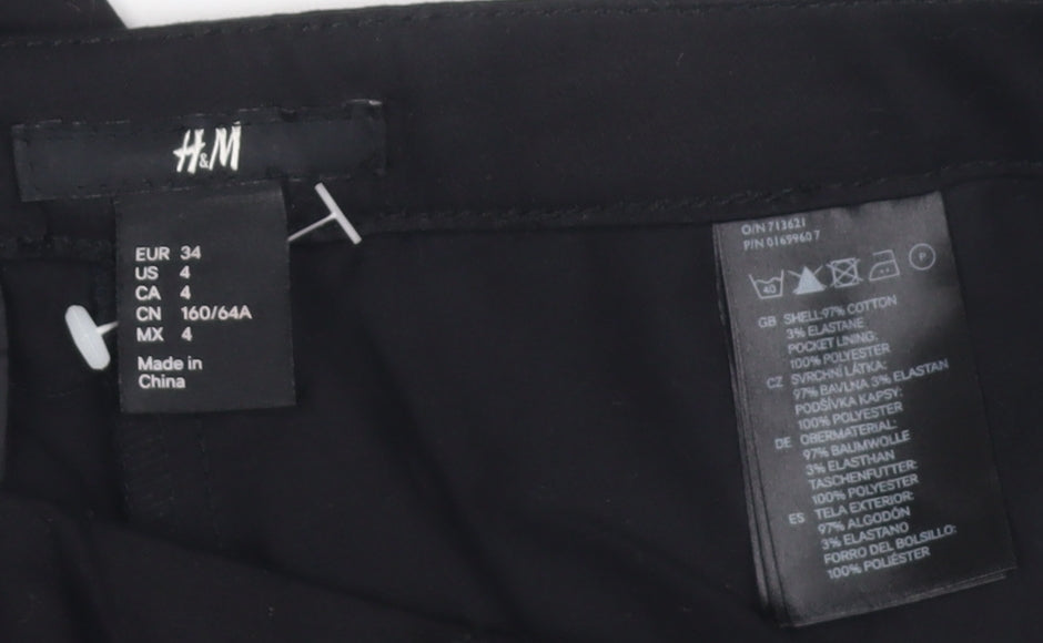 H&M Women's Black Slim Trousers Size 6