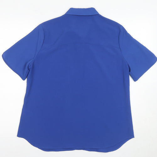 Marks and Spencer Women Blue Classic Button-Up Shirt