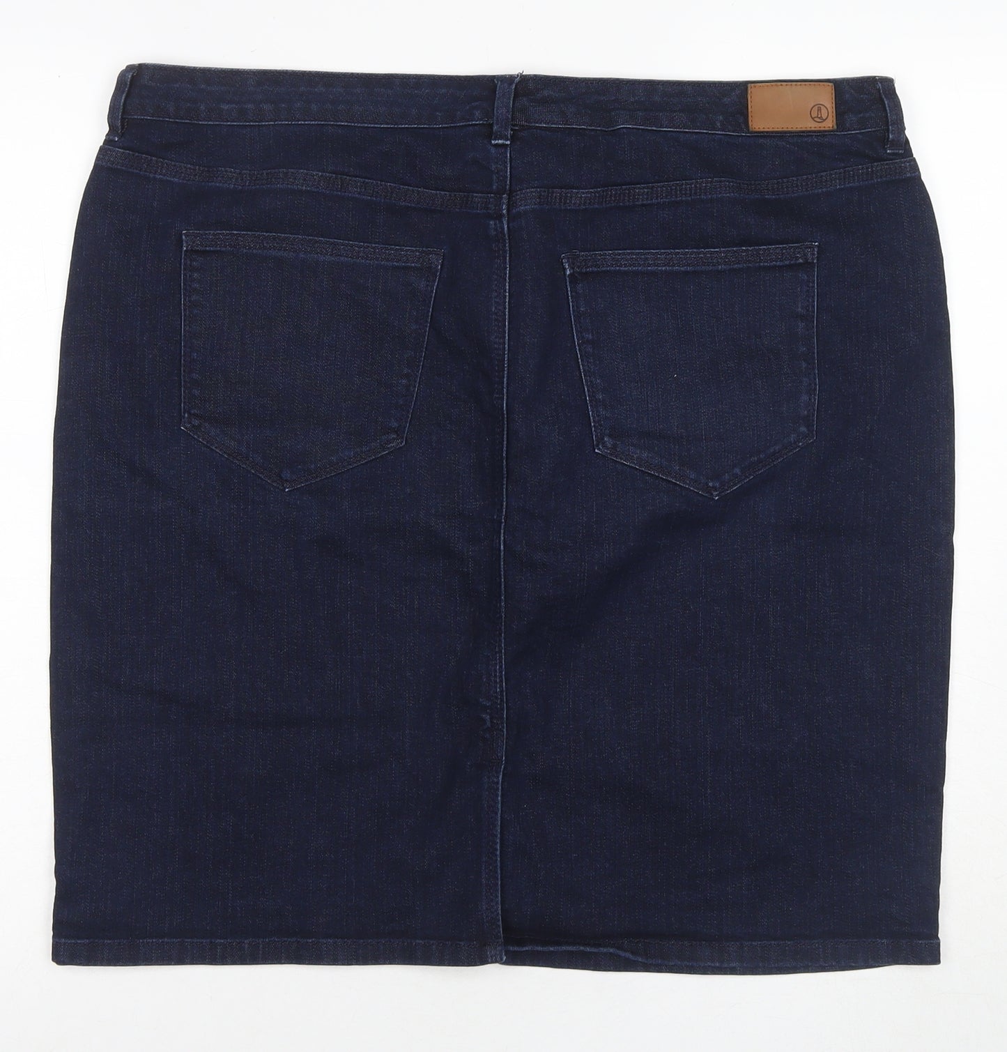 Lands' End Women's Blue Pencil Denim Skirt Size 18