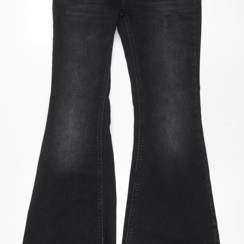 Stradivarius Women's Black Flared Jeans Size 10