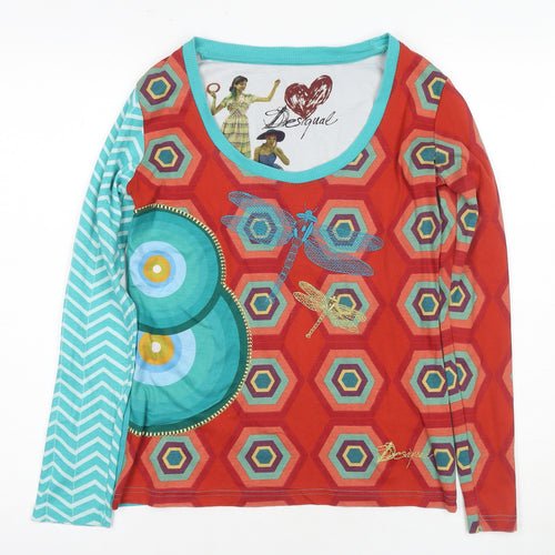 Desigual Women's Multicoloured Long Sleeve T-Shirt L