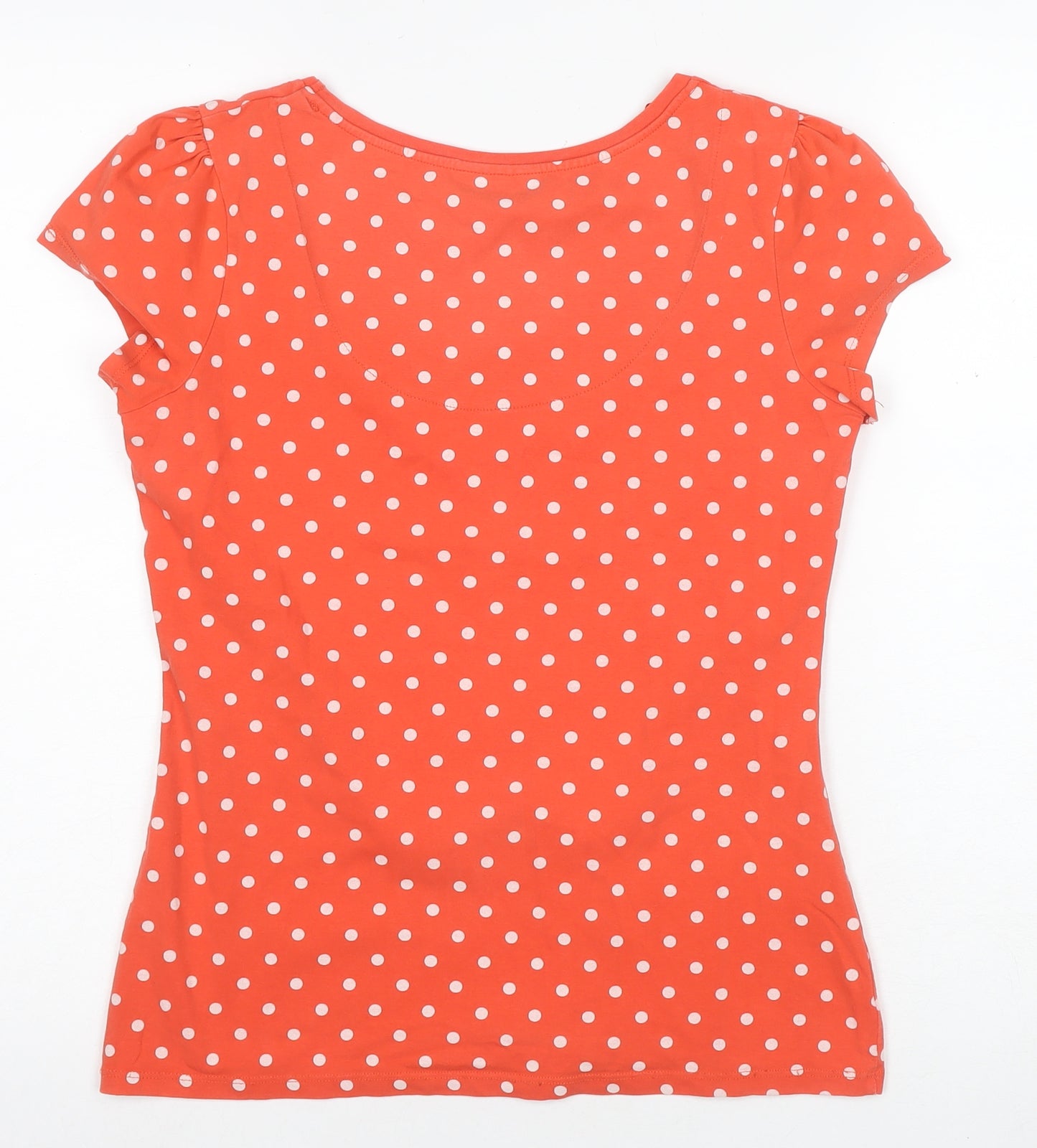 Next Women's Orange Polka Dot T-Shirt, Size 12