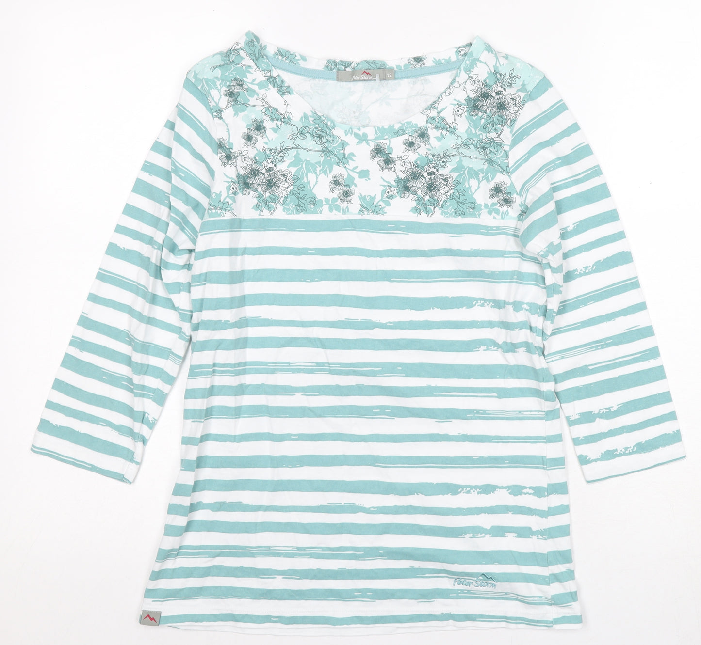 Peter Storm Women's Multicoloured Size 12 Striped T-Shirt