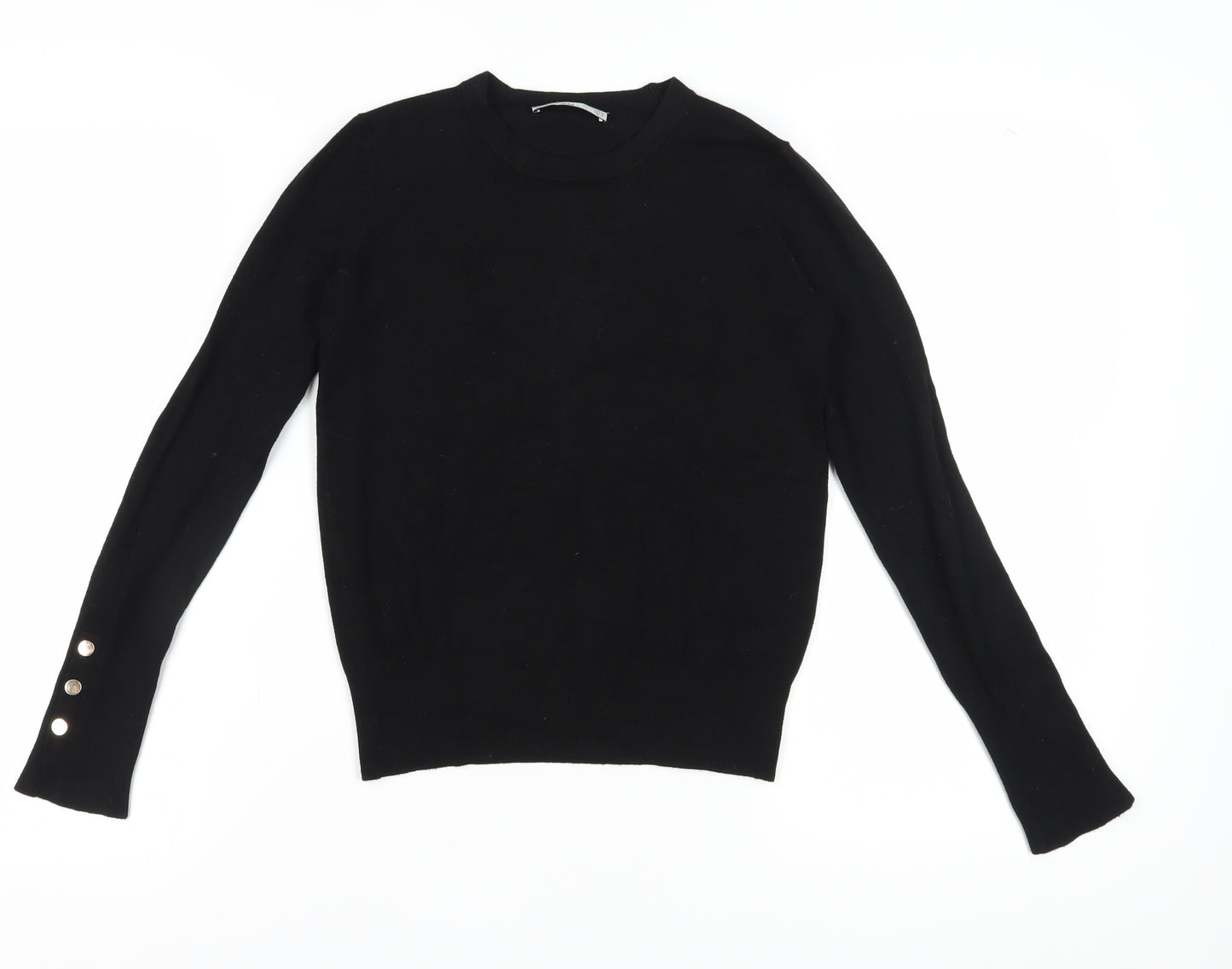 Zara Women's Black Pullover Jumper, Size S