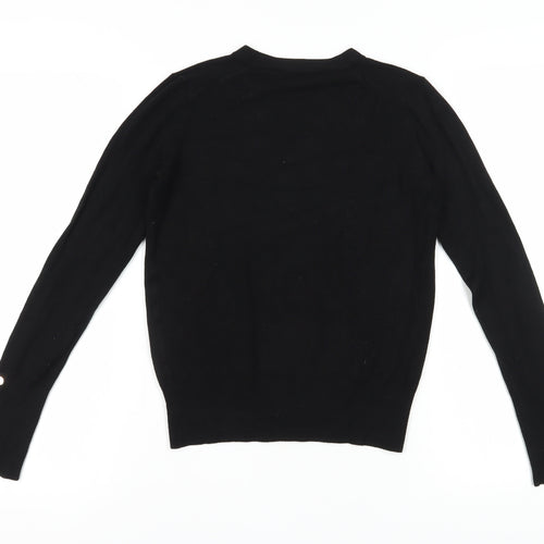 Zara Women's Black Pullover Jumper, Size S