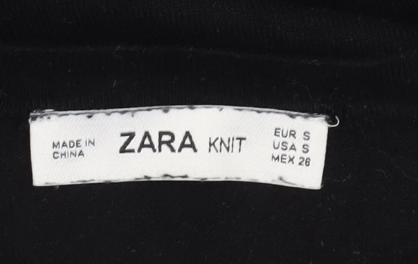 Zara Women's Black Pullover Jumper, Size S