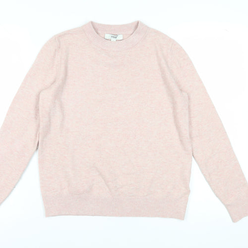 Marks and Spencer Women's Pink Crew Neck Pullover Jumper S