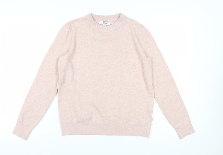 Marks and Spencer Women's Pink Crew Neck Pullover Jumper S