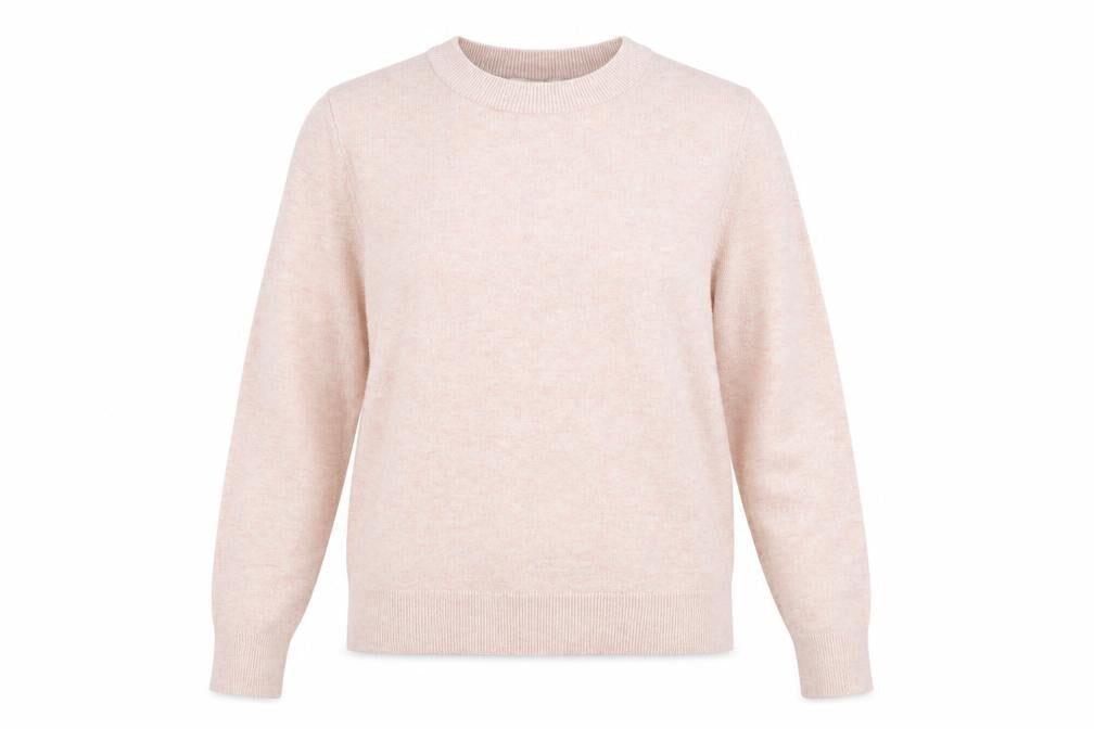 Front view of Marks & Spencer Women's Pink Crew Neck jumper S