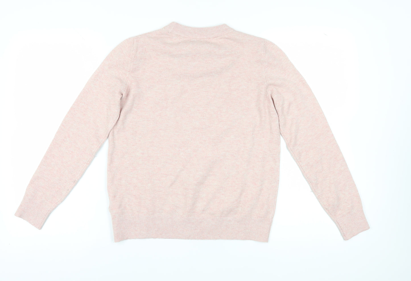 Marks and Spencer Women's Pink Crew Neck Pullover Jumper S