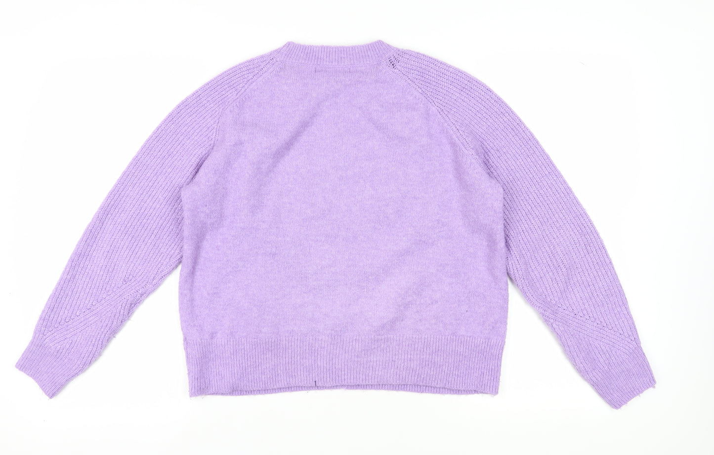 Marks and Spencer Women’s Lilac Knit Jumper, M, Crew Neck