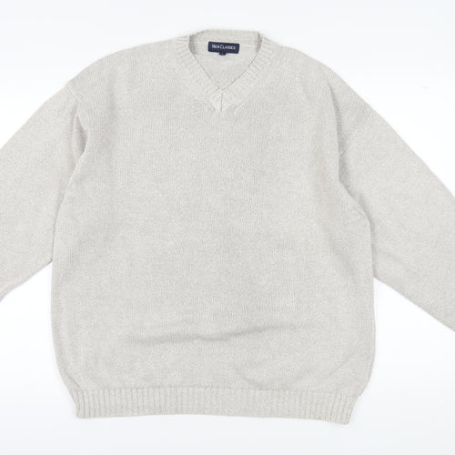 New Classics Men's Ivory Cotton Pullover Jumper L