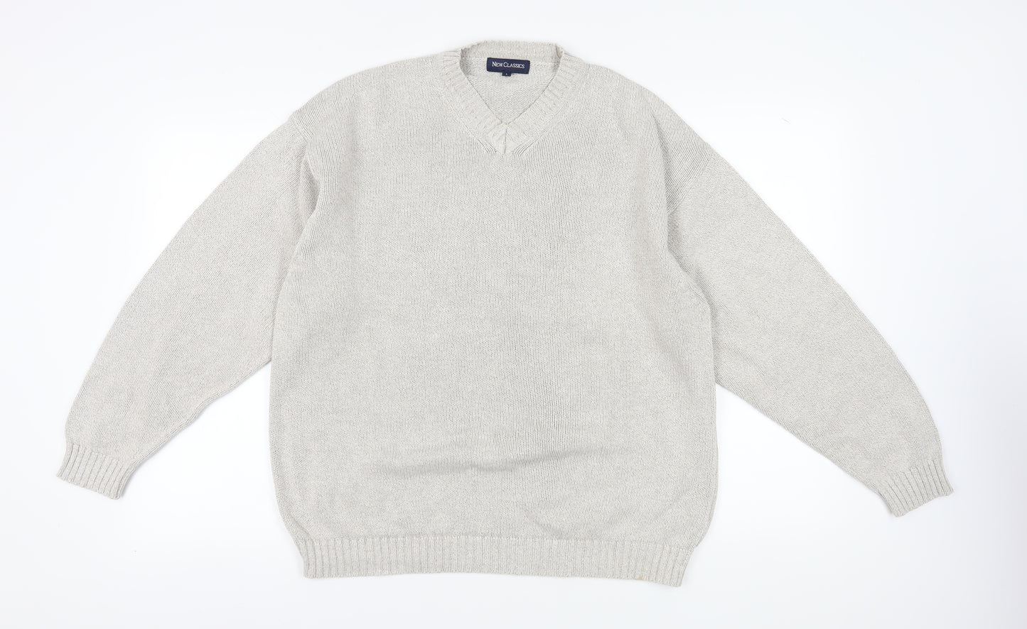 New Classics Men's Ivory Cotton Pullover Jumper L