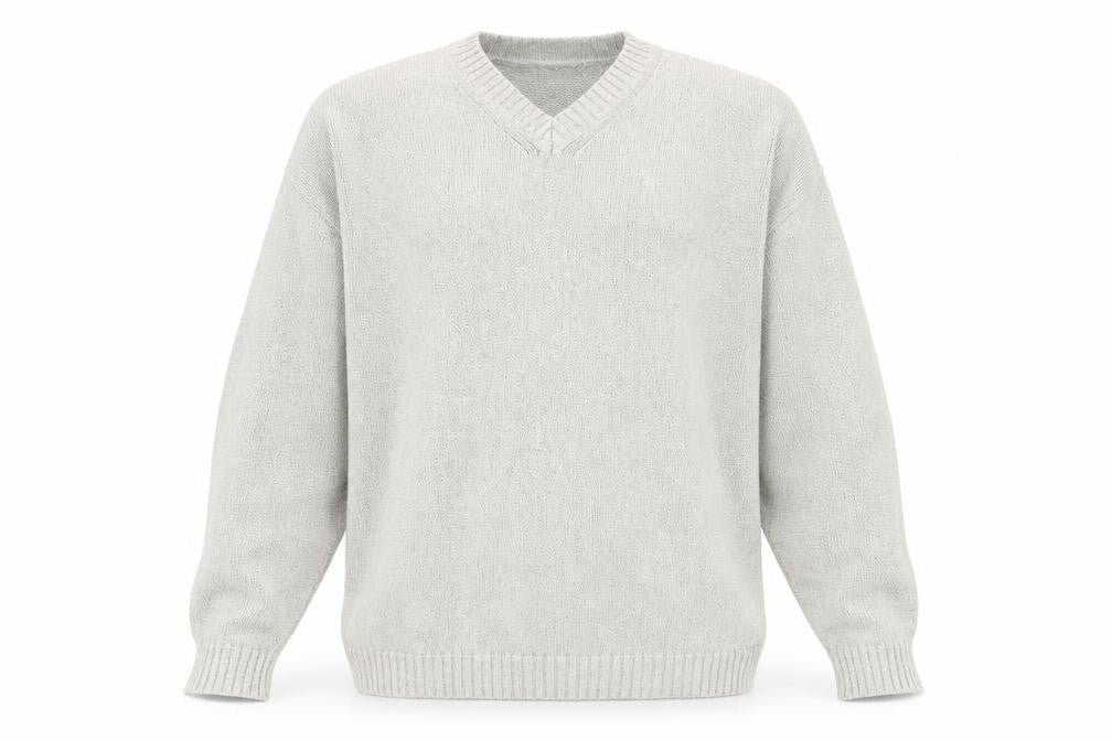 Front view of New Classics Men's Ivory Cotton jumper L