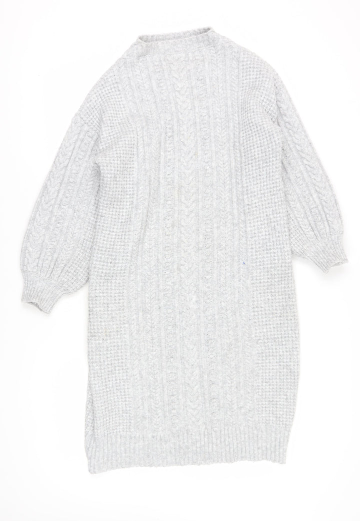 River Island Women's Grey Jumper Dress M