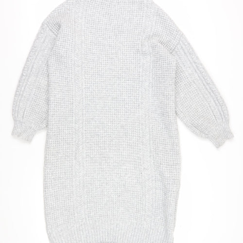 River Island Women's Grey Jumper Dress M