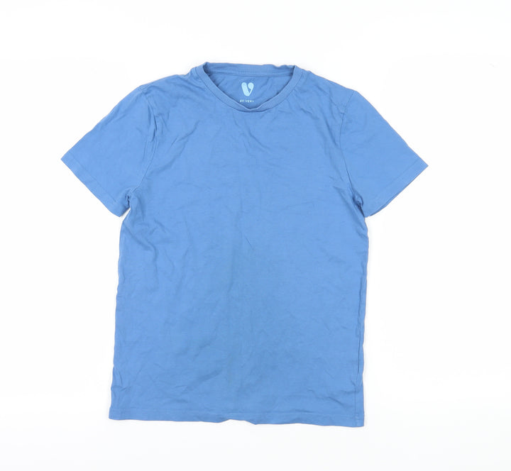 By Very Boys Blue Crew Neck T-Shirt - 13 Years, Cotton
