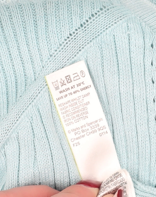 Marks and Spencer Women's Blue Cardigan Size 12