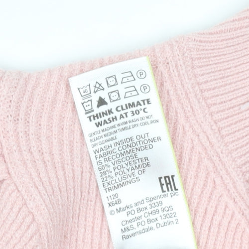 Marks and Spencer Women's Pink Pullover Jumper Size 6