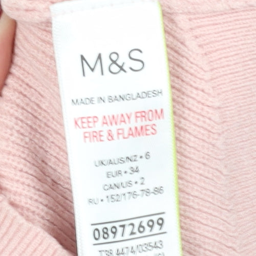 Marks and Spencer Women's Pink Pullover Jumper Size 6