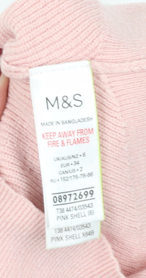 Marks and Spencer Women's Pink Pullover Jumper Size 6