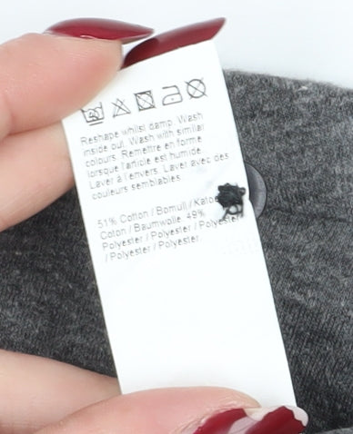 River Island Men's Grey Polo Shirt Medium