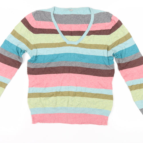Next Women's Multicoloured Striped Pullover Jumper
