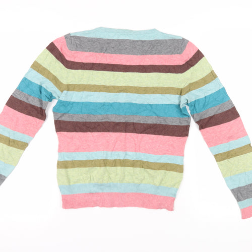 Next Women's Multicoloured Striped Pullover Jumper