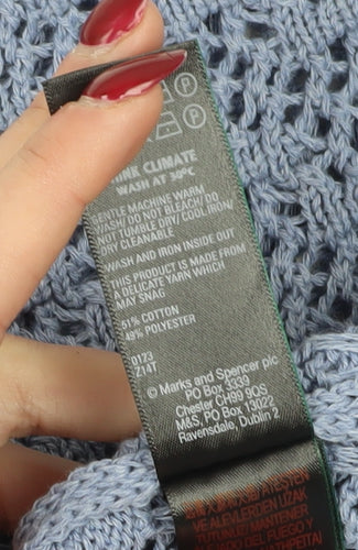 Marks and Spencer Women's Blue Pullover Jumper, Size S