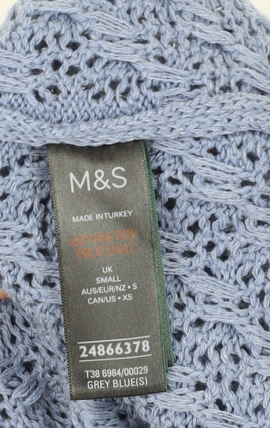 Marks and Spencer Women's Blue Pullover Jumper, Size S