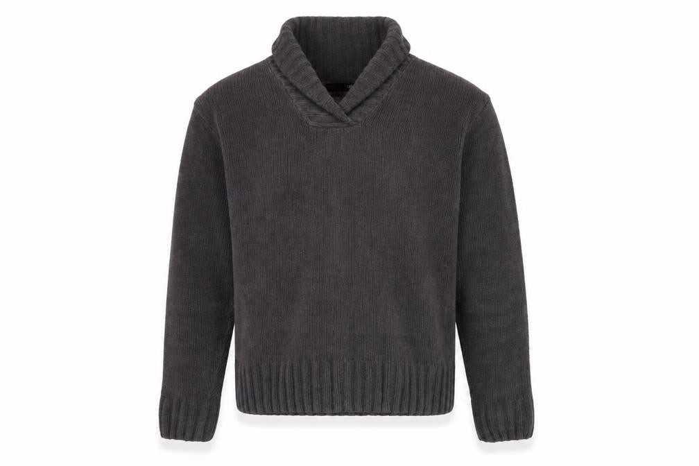 Front view of Next Men's Grey Medium Knit V-Neck jumper
