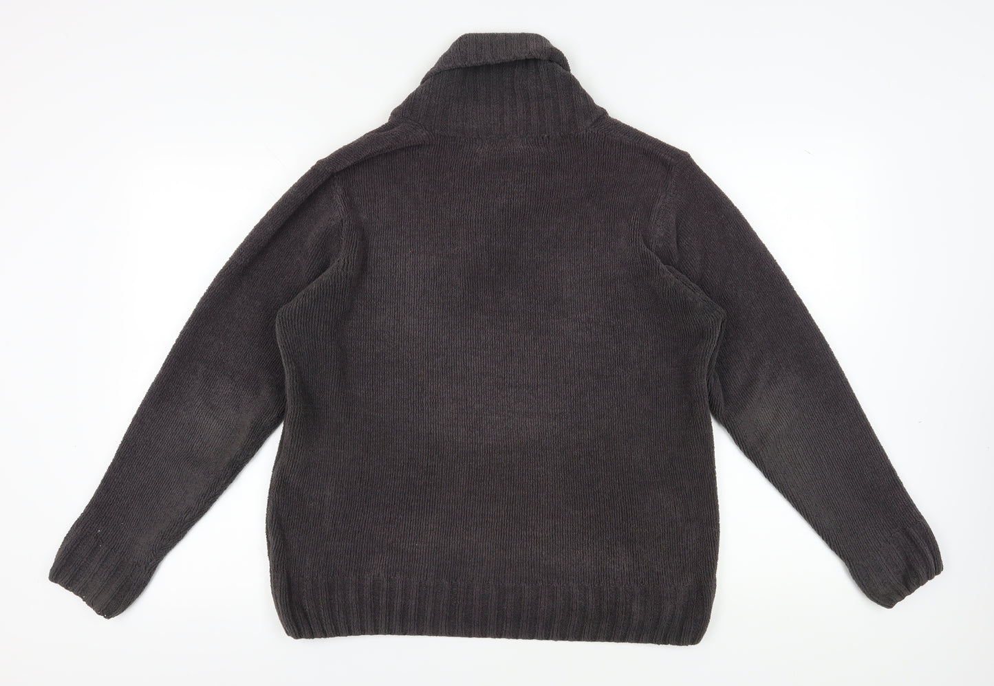 Next Men's Grey Medium Knit V-Neck Pullover Jumper